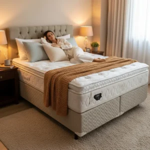 Colchão Molas Ensacadas Lush 138x188x35 Ecoflex Casal Bege