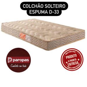 COLCHÃO  ESPUMA PASQUALE D-33 88X188X18 SOLTEIRO
