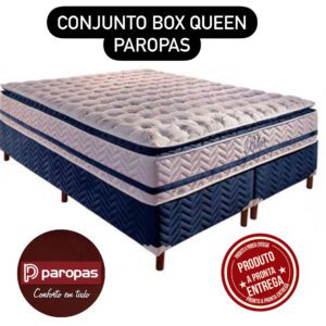 CONJUNTO  BOX MOLAS  BLUE 158x198x32 QUEEN