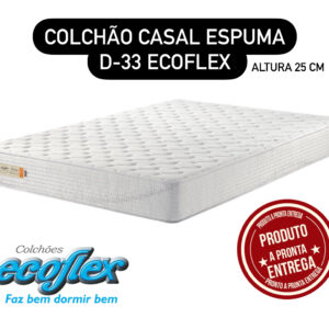 COLCHÃO  ESPUMA D-33  ECOLINE 138X188X25  CASAL
