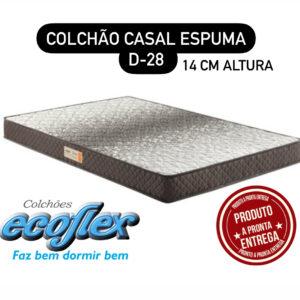 COLCHÃO ESPUMA D-28 ECOLINE 138X188X14  CASAL