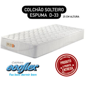 COLCHÃO ESPUMA  D-33 88X188X25 SOLTEIRO