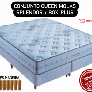 CONJUNTO BOX  MOLAS  SPLENDOR + BOX PLUS QUEEN