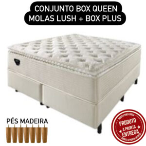 CONJUNTO BOX MOLAS LUSH + BOX PLUS QUEEN