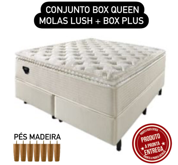 CONJUNTO BOX MOLAS LUSH + BOX PLUS QUEEN