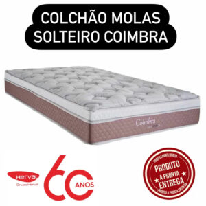 COLCHÃO MOLAS  COIMBRA 88x188x25 SOLTEIRO
