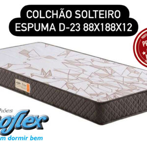 COLCHÃO  ESPUMA D-23 ECOLINE 88x188x12 SOLTEIRO