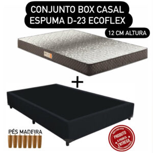 CONJUNTO ESPUMA ECOLINE D-23 + BOX CASAL