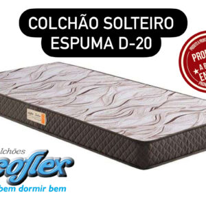 COLCHÃO ESPUMA D-20 ECOLINE 88x188x12 SOLTEIRO