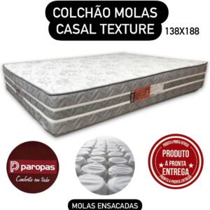 COLCHÃO MOLAS TEXTURE 138x188x30 CASAL