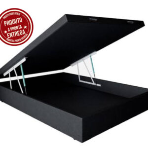CAMA BAÚ CORINO PRETO 138x188 CASAL