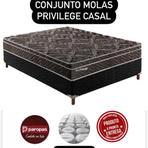 CONJUNTO MOLAS PRIVILEGE + BOX SUED PRETO CASAL