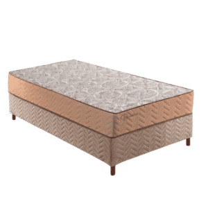 Conjunto Box Solteiro (Cama + Colchão molas Ensacadas) 88x188x24 Paropas