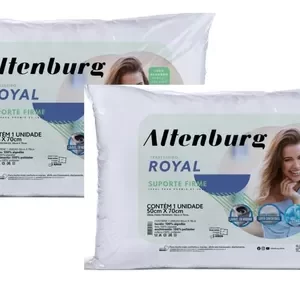 Kit 2 Travesseiros Royal 50x70 Fibra Siliconizada Altenburg