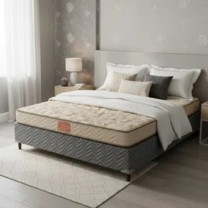 Cama Box Casal Paropas D-33 Wave 138x188 Cinza