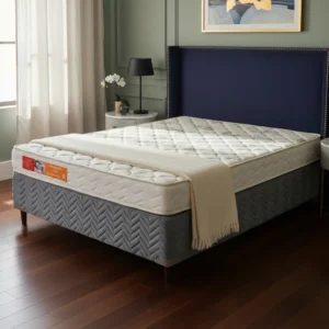 Cama Box Casal Orthocrin Diamante Espuma D-33 138x188cm Cinza