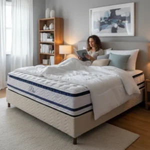 Conjunto Cama Box Blue Paropas 138x188 Cm Casal Bege