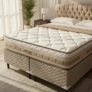 Conjunto De Cama Box Splendor King Orthocrin Bege 193x203