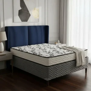 Conjunto Box Casal Paropas Pasquale Espuma D-33 188x138cm Cinza