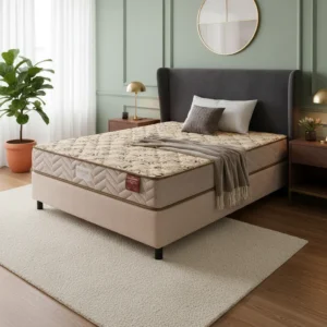 Cama Box Casal Paropas D-33 Wave 138x188 Bege