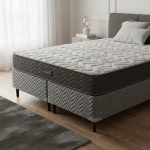 Conjunto Espuma Ag-80 Gold Prime Paropas Cinza 158x198 Queen